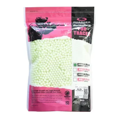 High Precision Made - 0.20g Glowing Tracer BB Pellets (5000 Rounds, Bag) - Guarder