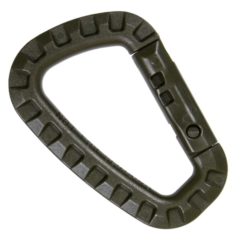 Carabiner Plastic Hooks 10 Pcs · Verde / OD