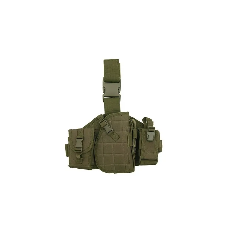 Tactical MOLLE Leg Panel with Holster · Verde / OD
