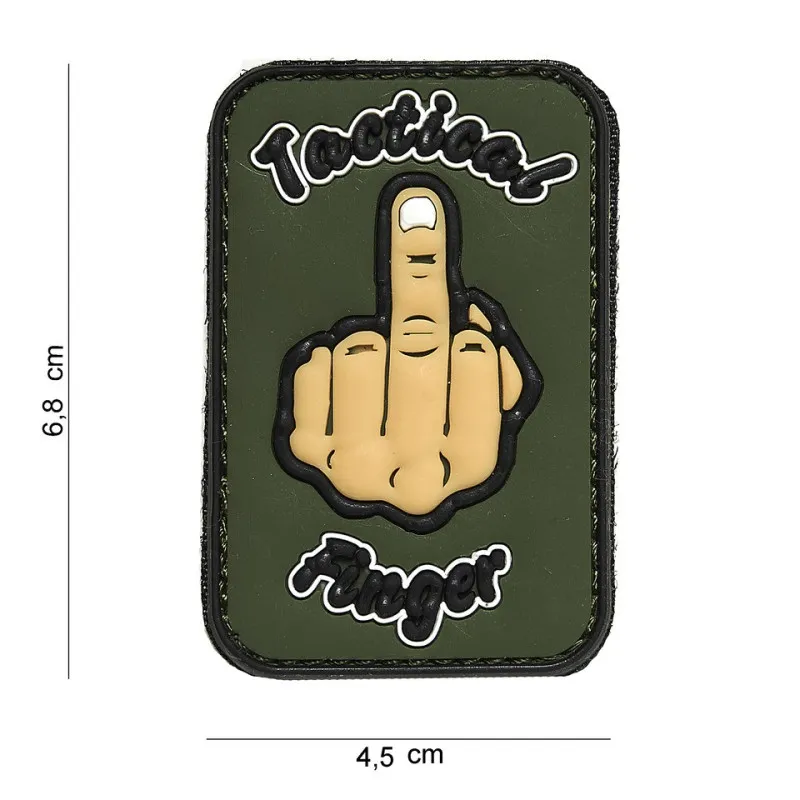 Patch 3D PVC Tactical Finger · Verde / OD