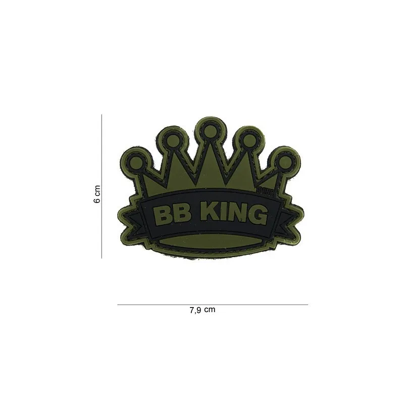 Patch 3D PVC BB King · Verde / OD
