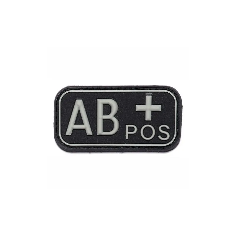 Patch 3D PVC Blood Type AB Positive with Velcro
