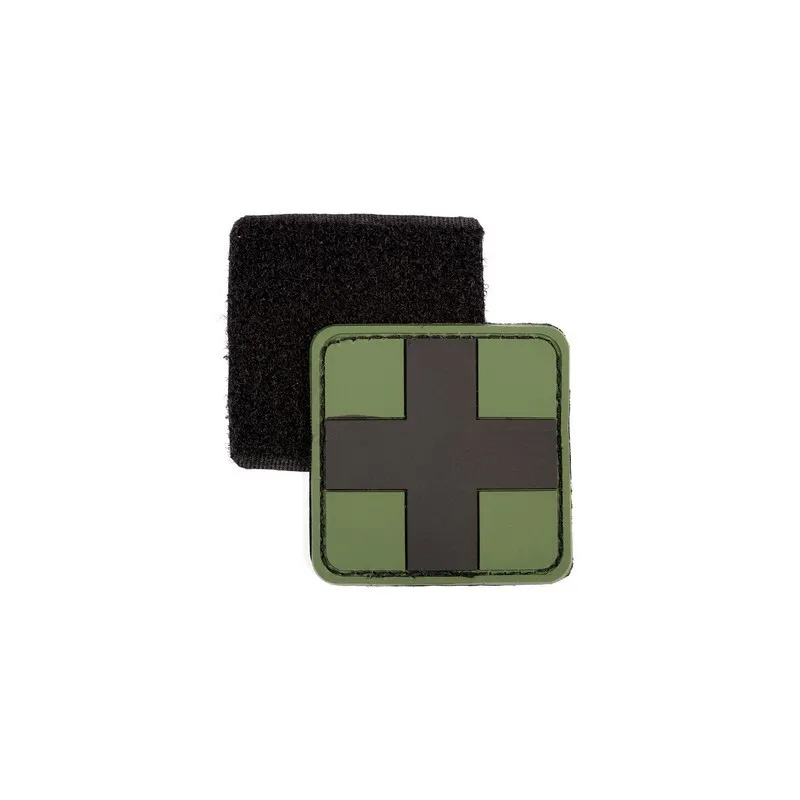 Patch 3D PVC Cross · Negro