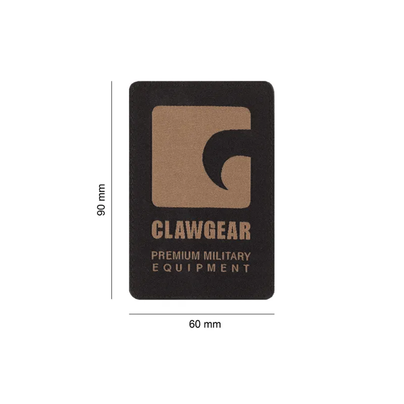 Clawgear Patch Fond Logo Sable · Negro