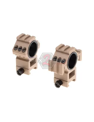 Anneaux de Montage pour Lunettes Diam 25.4mm Ou 30mm Avec Rail Superieur - Aim-O