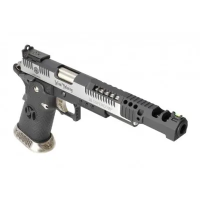 Hi-Capa HX2401 IPSC Split SILVER.38 Gaz et CO2 - AW Custom (Armorer Works)