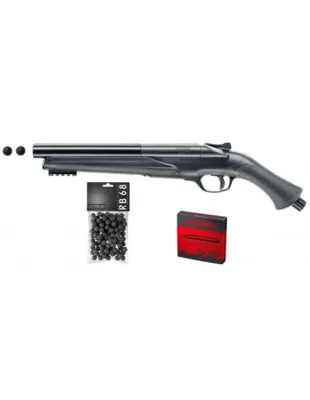 Defense 16 Joules TS68 Gen2 + 5 Cartouches CO2 + 100 Projectiles Caoutchouc 24072 - Umarex