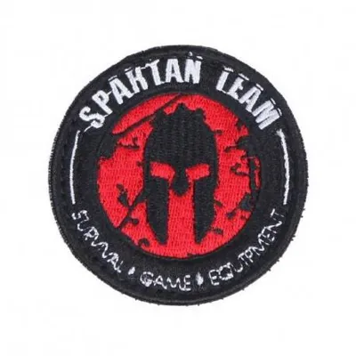Patch Velcro Casque Spartan Rouge Team Survival Game Equipement - Emerson