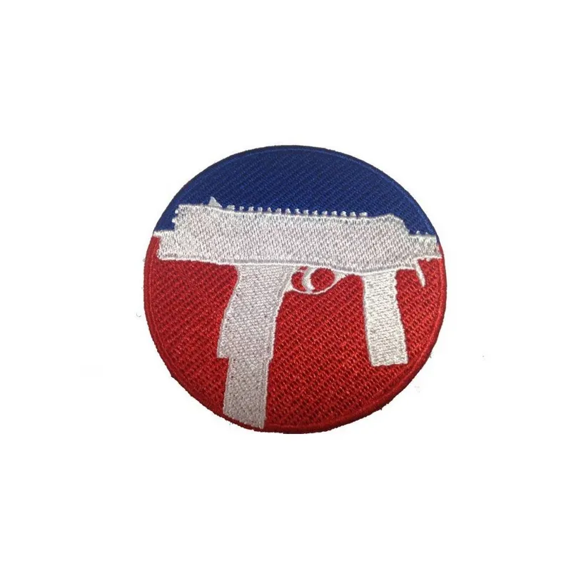 Patch Velcro MP9 Tmp Diam 7.5cm Blanc Rouge · Azul