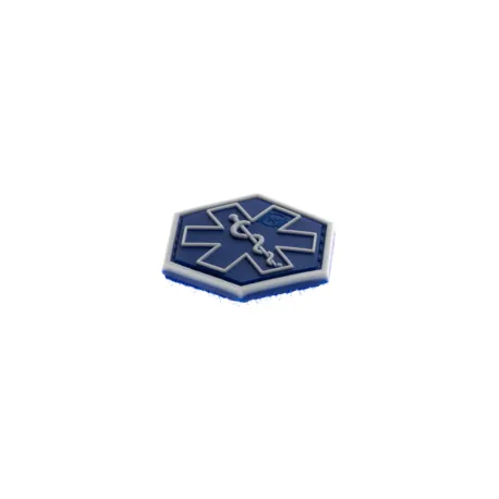 Patch Hexagonal Velcro Paramedic Medic · Azul