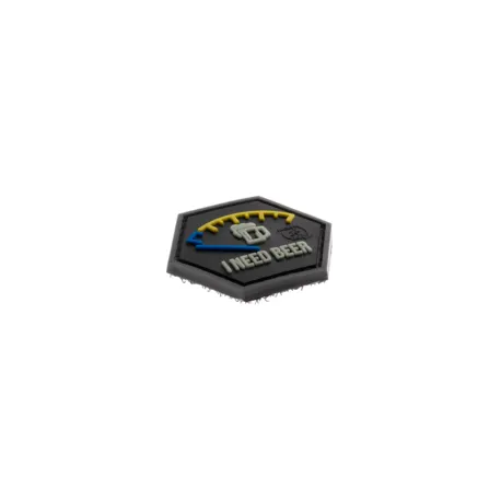 Patch Hexagonal Velcro I Need Beer Biere