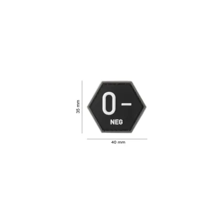 Patch Hexagonal Velcro Groupe Sanguin o