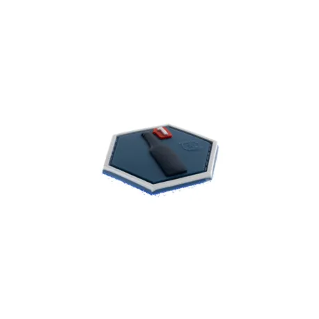 Patch Hexagonal Velcro Bouteille · Azul
