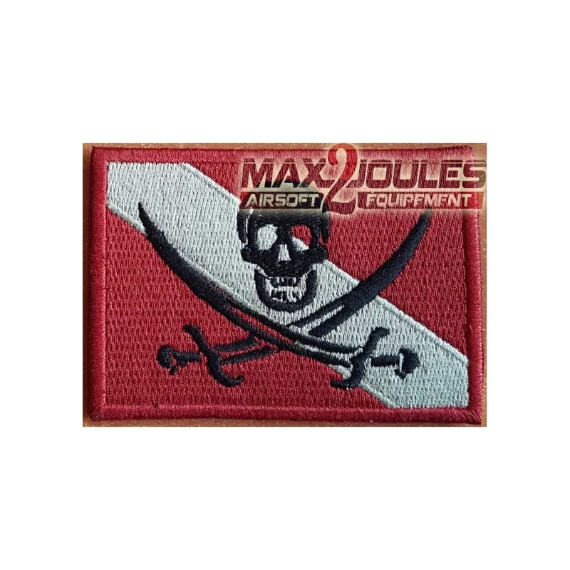 Patch Velcro Drapeau Pirate Rouge