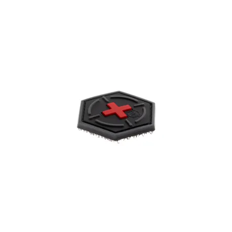 Patch Hexagonal Velcro Medic Cible Rouge