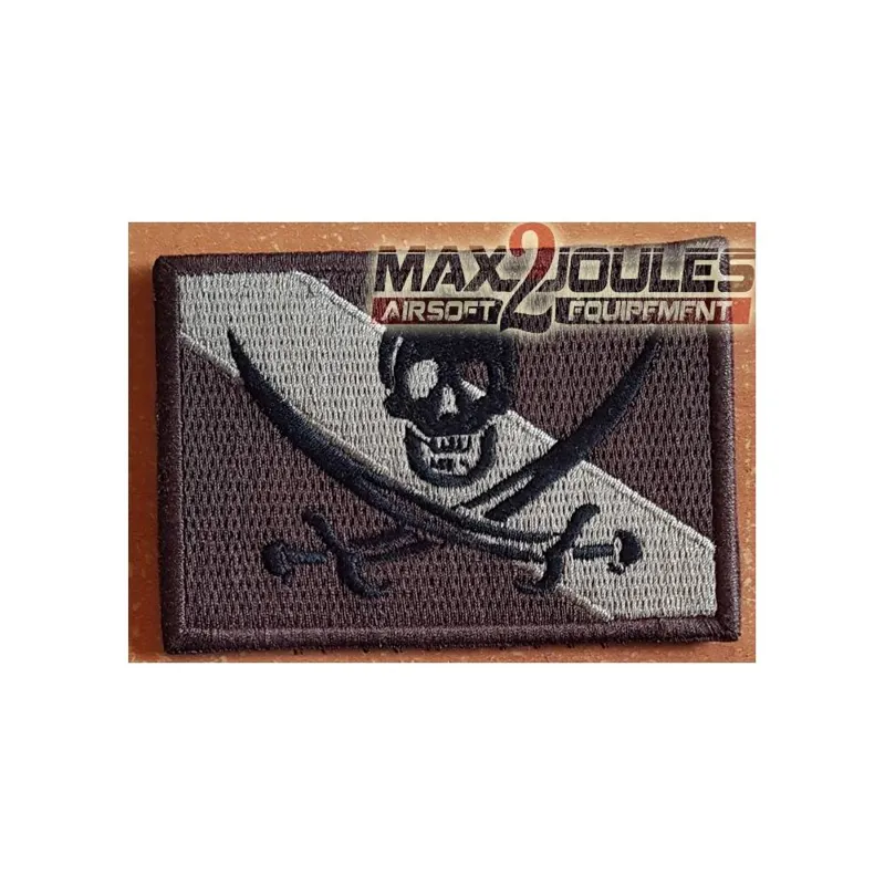 Patch Velcro Drapeau Pirate Brun