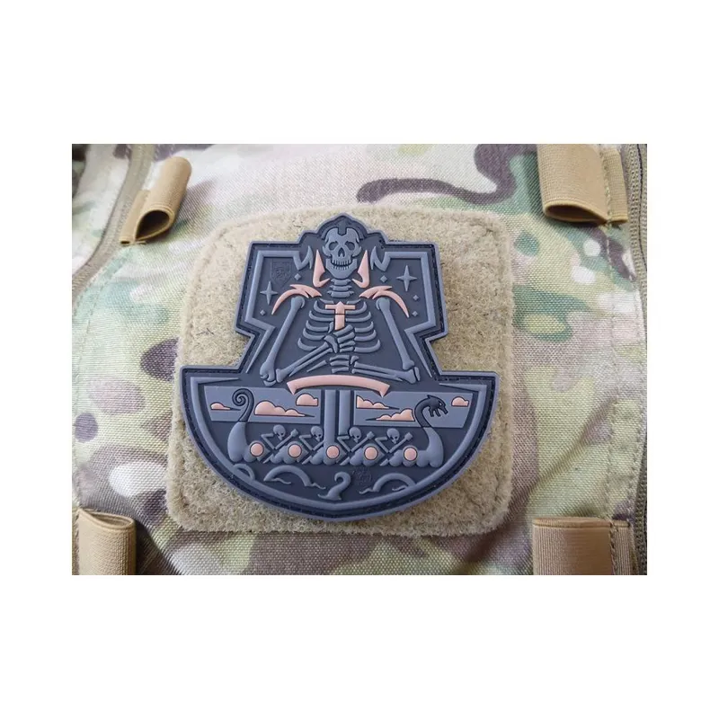 Patch PVC Ship Skull Blackops et Rouge · Negro