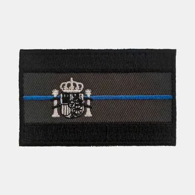 Bandera de España con Delgada Linea - SERPOLICIA