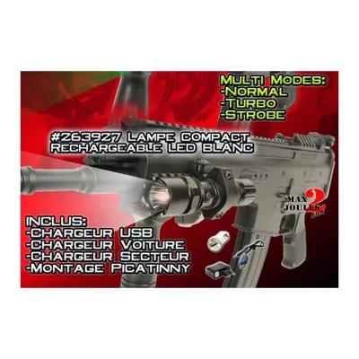 Lampe Rechargeable Mode Stromboscope + Fixation Picatinny - Swiss Arms