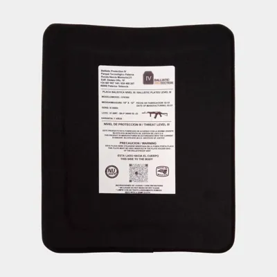 Placas Balísticas de Polietileno Ballistic Protection - Nivel III - Ballistic Protection IV