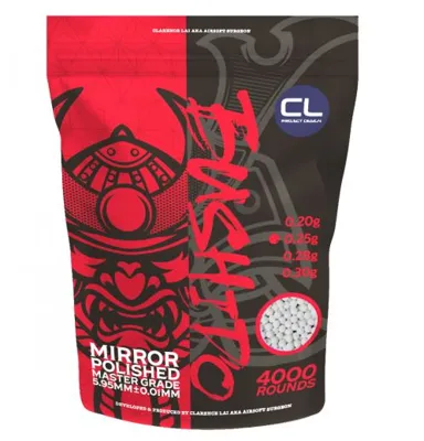 Pallini Master Grade Mirror BB Pellets By Clarence Lai Design – 4000 BBs – 0.25g Bushido -Bianchi