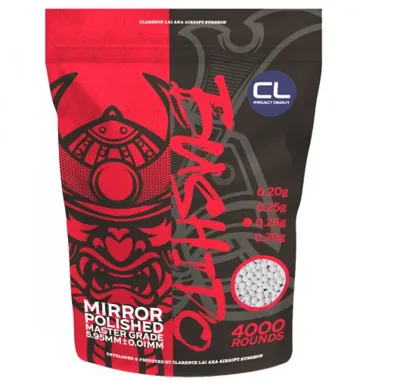 Pallini Master Grade Mirror BB Pellets By Clarence Lai Design – 4000 BBs – 0.28g Bushido -Bianchi
