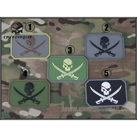 Patch 3D PVC Pirate · Verde / OD
