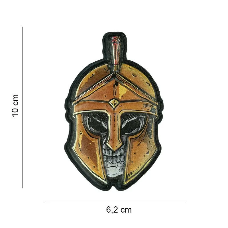 Patch 3D PVC Skull Spartan