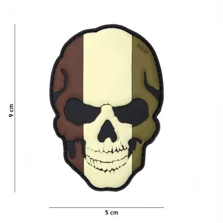 Patch 3D PVC Skull Belgique · Camo