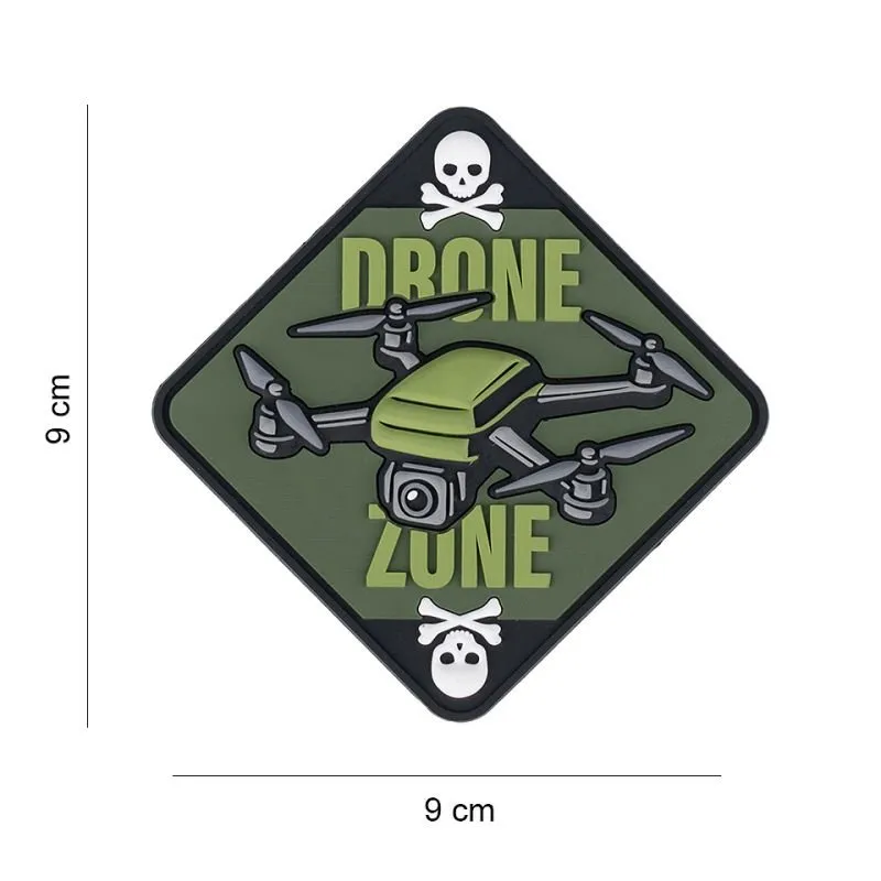Patch 3D PVC Drone Zone Crâne et Os (101INC)