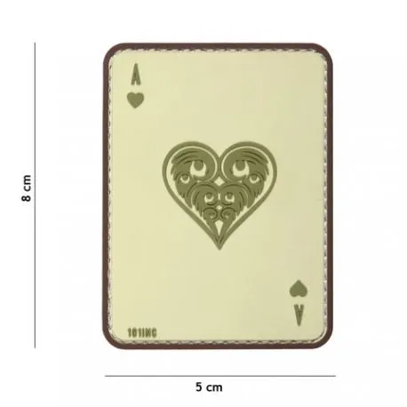 Patch 3D PVC Carte AS de Coeur