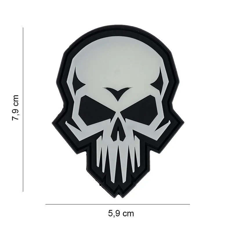 Patch 3D PVC Psycho Skull Fluo