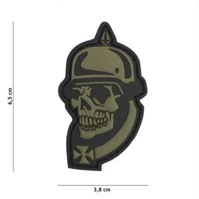 Patch 3D PVC Skull Casque WWI