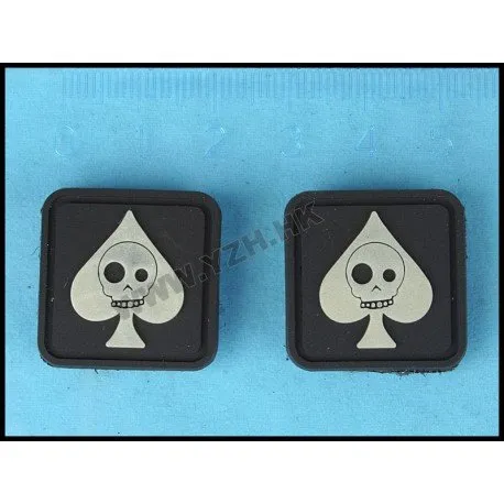 Patch 3D PVC As de Pique Squelette