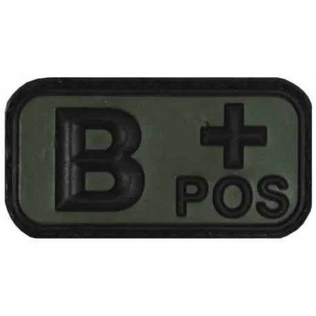 Patch 3D PVC Sanguin B+ · Verde / OD