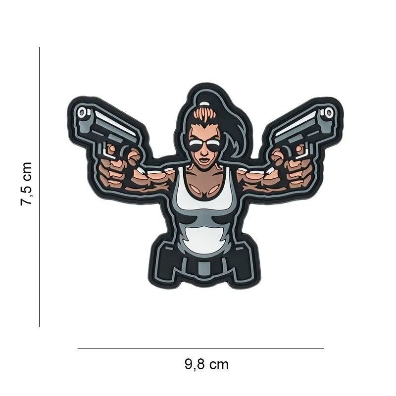 Patch 3D PVC Gun Girl