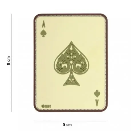 Patch 3D PVC Carte AS de Pique