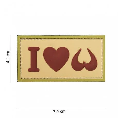 Patch 3D PVC I Love Boobies