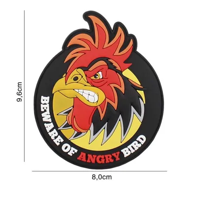 Patch 3D PVC Beware of Angry Bird - 101 Inc