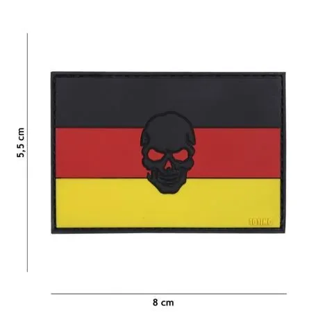 Patch 3D PVC Allemagne W/ Skull