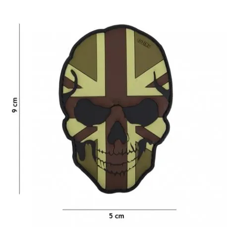 Patch 3D PVC Skull Royaume-Uni · Camo