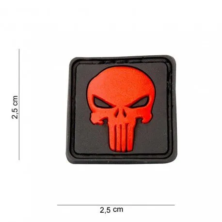 Patch 3D PVC Punisher Rouge