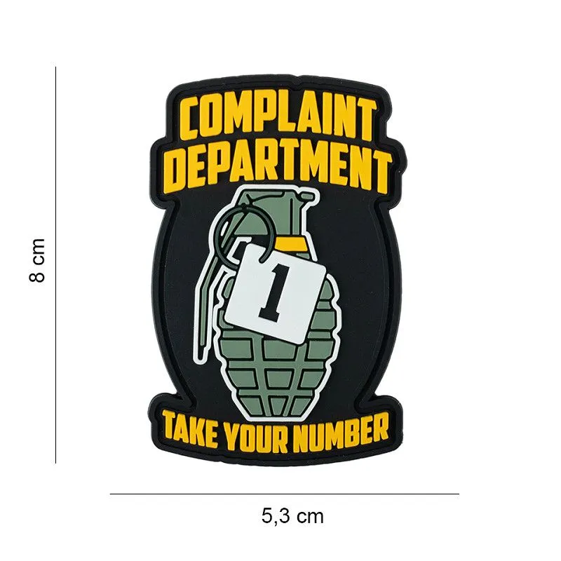 Patch 3D PVC Complaint Department