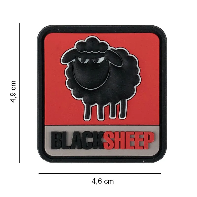 Patch 3D PVC Sheep · Negro