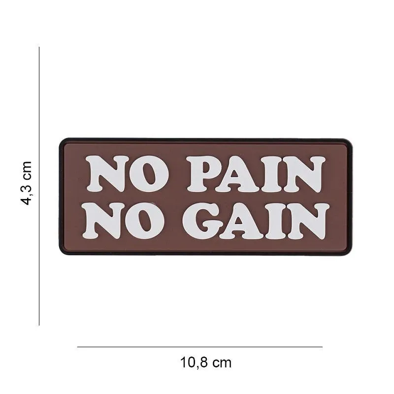 Patch 3D PVC "No Pain No Gain"