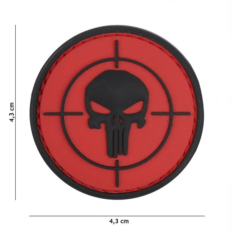 Patch 3D PVC Punisher Rouge