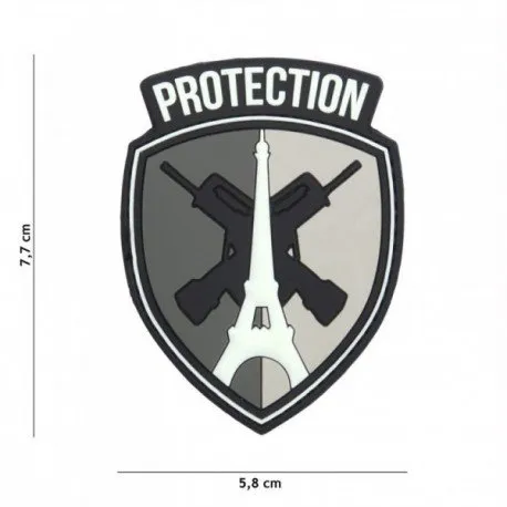 Patch 3D PVC Protection Paris · Gris