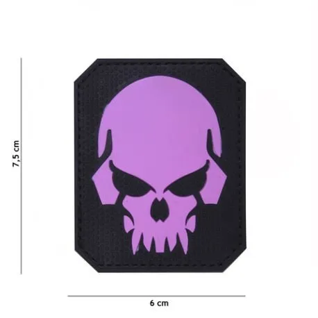 Patch 3D PVC Skull Rose