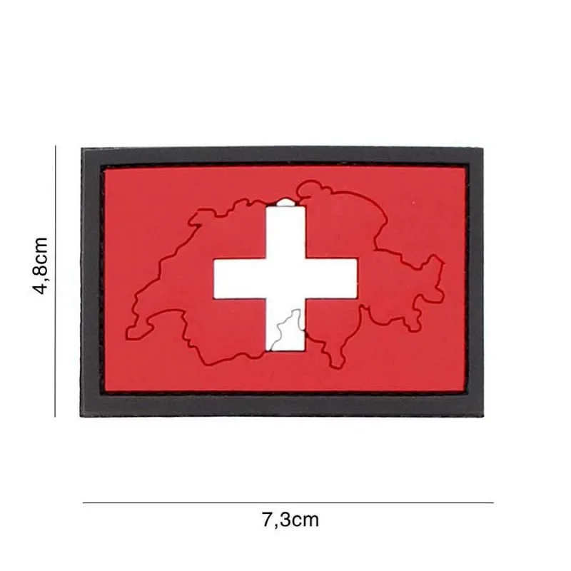 Patch 3D PVC Suisse Avec Contour