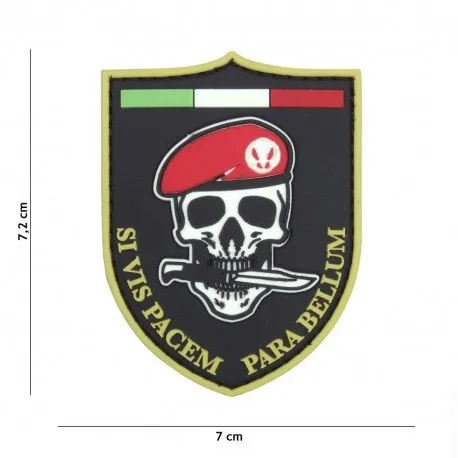 Patch 3D PVC Si Vis Pacem · Negro